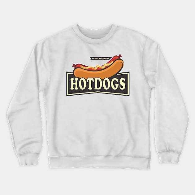 Hotdogs Old Crewneck Sweatshirt by arashbeathew